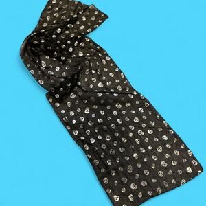 Black sheer skull scarf